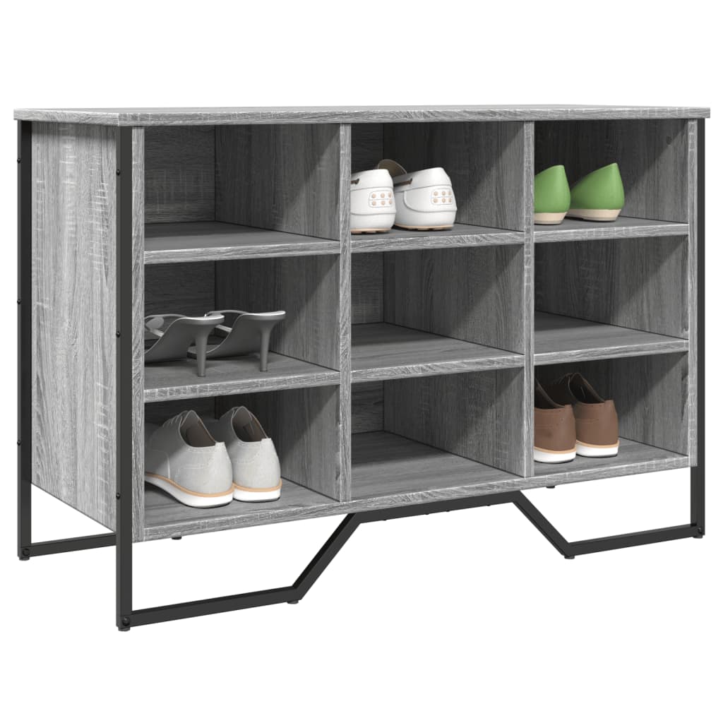 Schoenenkast 90x38x61,5 cm bewerkt hout grijs sonoma eikenkleur