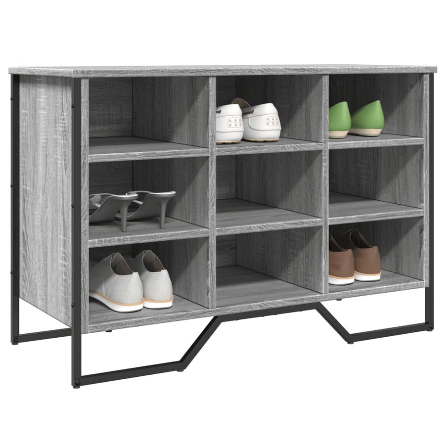 Schoenenkast 90x38x61,5 cm bewerkt hout grijs sonoma eikenkleur