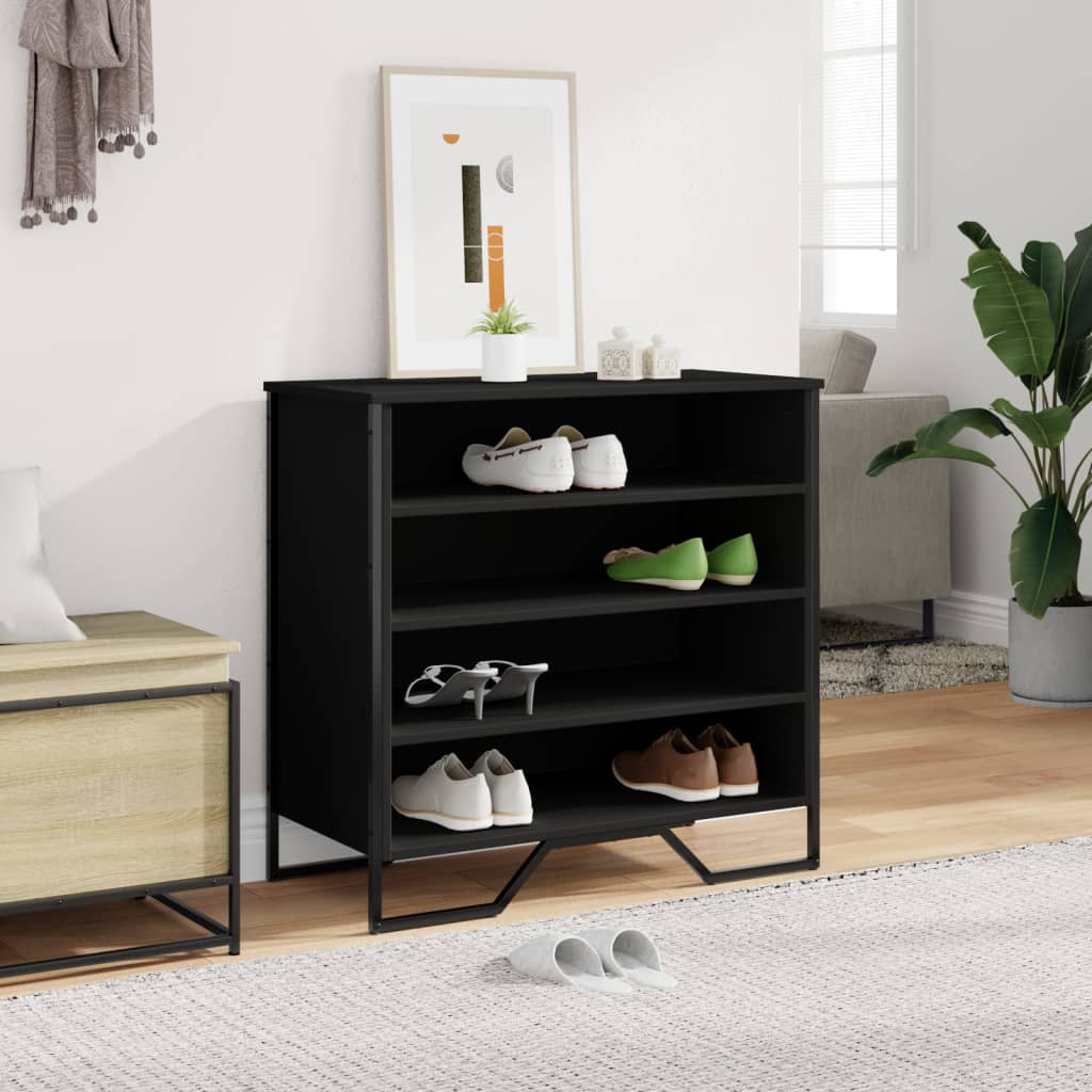 VidaXL Schoenenkast 60x35x92 cm bewerkt hout artisanaal eikenkleur VidaXL Schoenenkast 60x35x92 cm bewerkt hout artisanaal eikenkleur