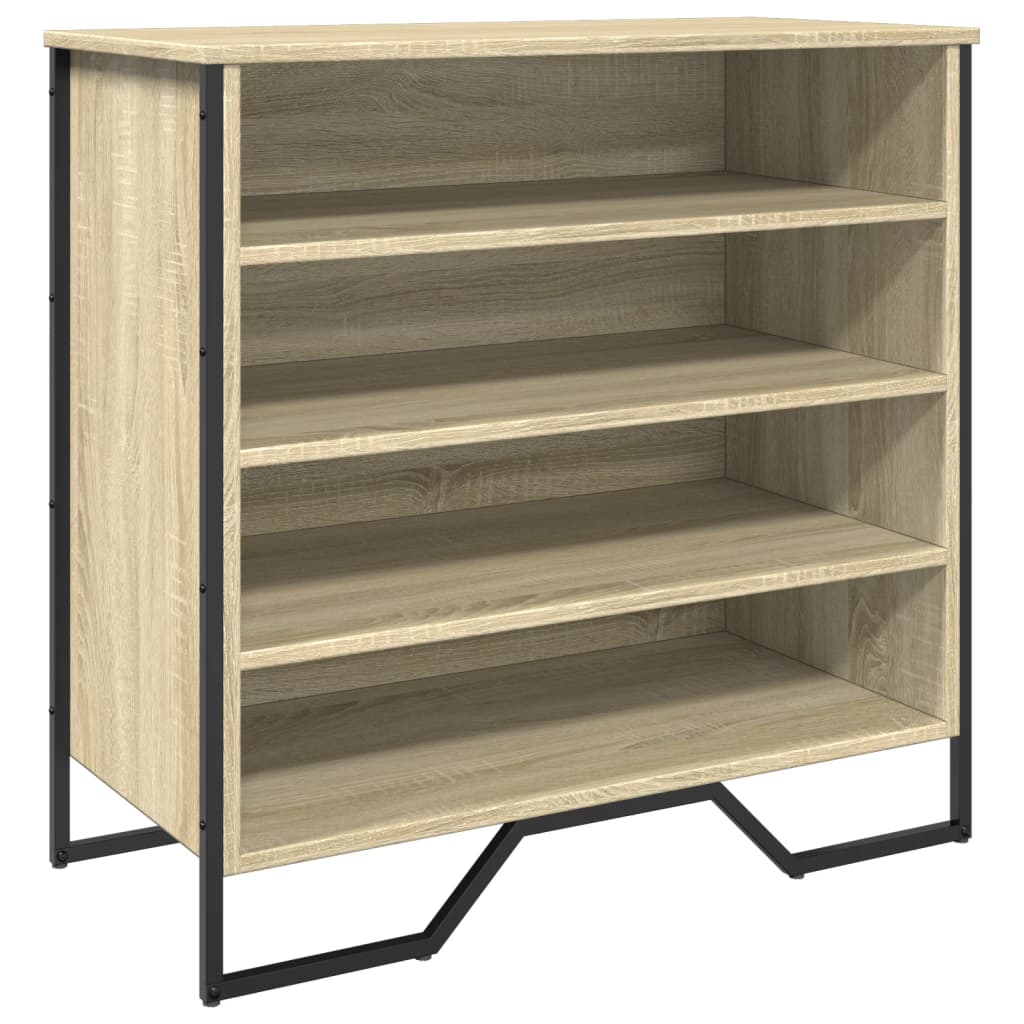 Schoenenkast 80x38x78 cm bewerkt hout sonoma eikenkleurig