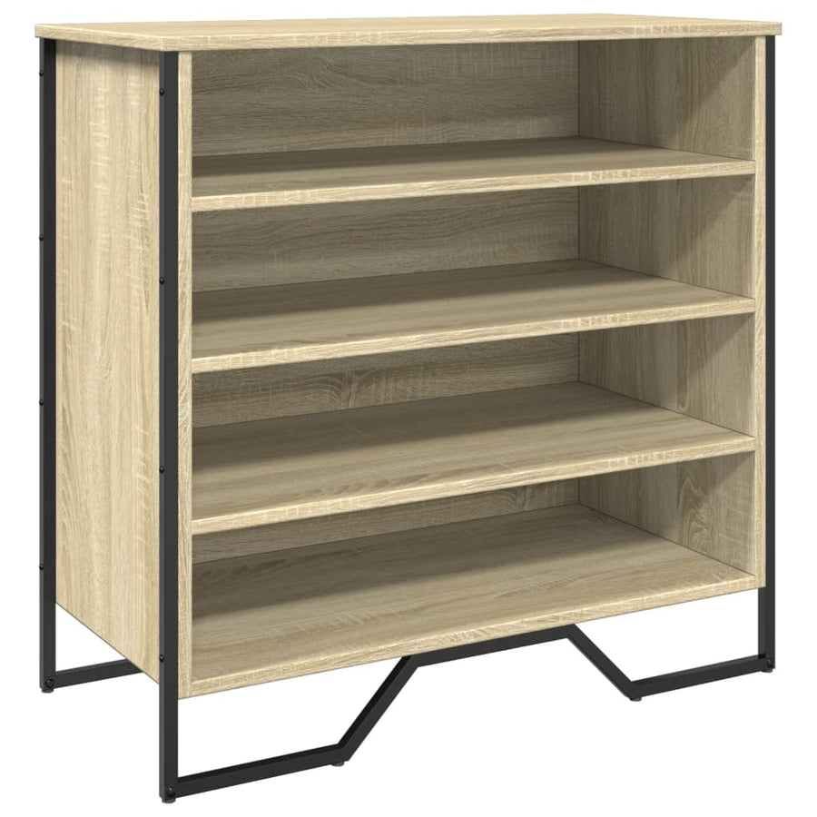 Schoenenkast 80x38x78 cm bewerkt hout sonoma eikenkleurig