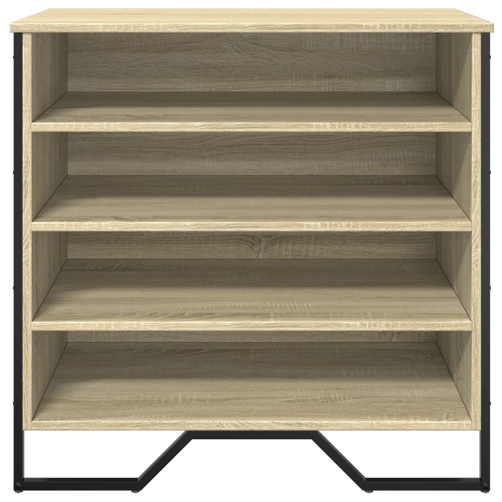 Schoenenkast 80x38x78 cm bewerkt hout sonoma eikenkleurig