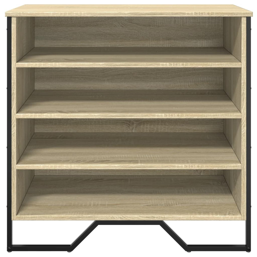 Schoenenkast 80x38x78 cm bewerkt hout sonoma eikenkleurig
