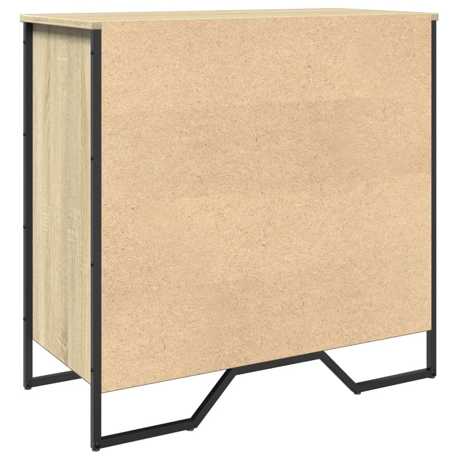 Schoenenkast 80x38x78 cm bewerkt hout sonoma eikenkleurig