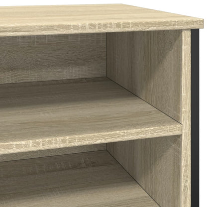 Schoenenkast 80x38x78 cm bewerkt hout sonoma eikenkleurig
