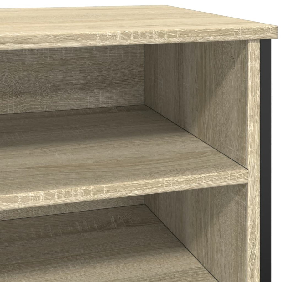 Schoenenkast 80x38x78 cm bewerkt hout sonoma eikenkleurig