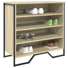 Schoenenkast 80x38x78 cm bewerkt hout sonoma eikenkleurig