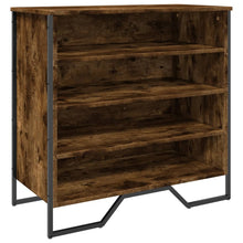 Schoenenkast 80x38x78 cm bewerkt hout gerookt eikenkleurig