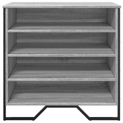 Schoenenkast 80x38x78 cm bewerkt hout grijs sonoma eikenkleurig