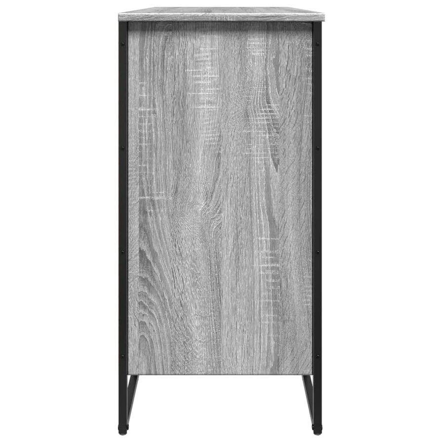 Schoenenkast 80x38x78 cm bewerkt hout grijs sonoma eikenkleurig