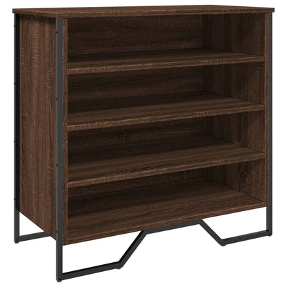 Schoenenkast 80x38x78 cm bewerkt hout bruin eikenkleurig