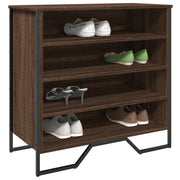 Schoenenkast 80x38x78 cm bewerkt hout bruin