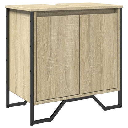 Wastafelkast 60x35x60 cm bewerkt hout sonoma eikenkleurig