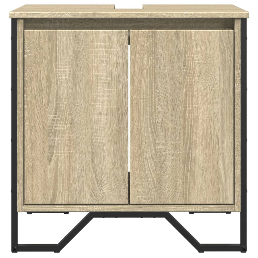 Wastafelkast 60x35x60 cm bewerkt hout sonoma eikenkleurig
