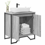 Wastafelkast 60x35x60 cm grijs sonoma bewerkt hout