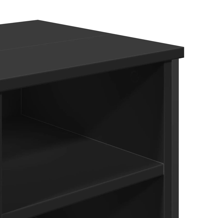 Wastafelkast 91x35x60 cm bewerkt hout zwart