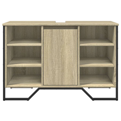 Wastafelkast 91x35x60 cm bewerkt hout sonoma eikenkleurig
