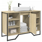 Washbasin cabinet 91x35x60 cm engineered wood Sonoma oak