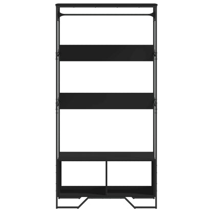 Kledingkast 90x50x180 cm bewerkt hout zwart