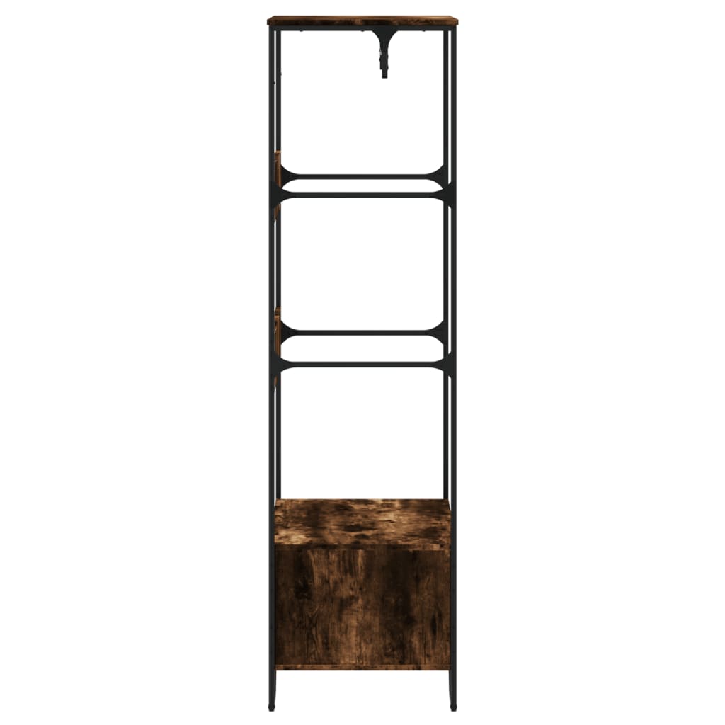 Kledingkast 90x50x180 cm bewerkt hout gerookt eikenkleurig