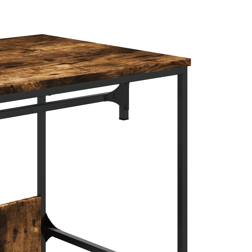 Kledingkast 90x50x180 cm bewerkt hout gerookt eikenkleurig