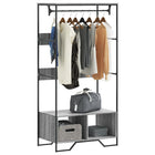 Wardrobe 90x50x180 cm engineered wood grey Sonoma oak coloured