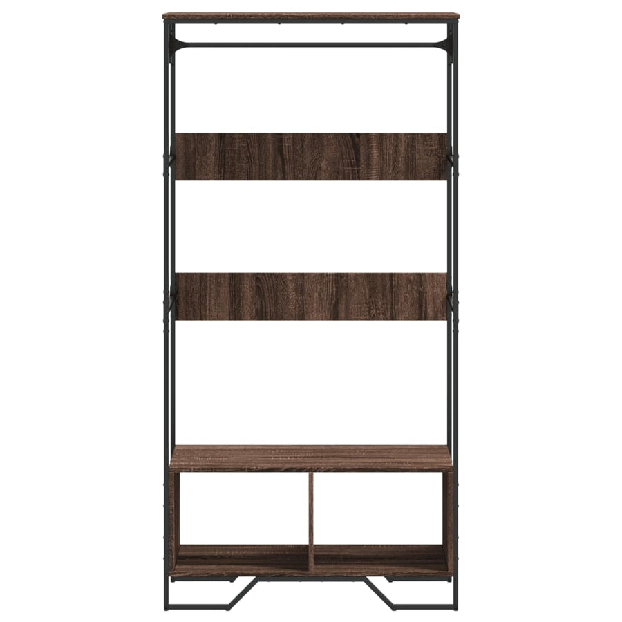Kledingkast 90x50x180 cm bewerkt hout bruin eikenkleurig