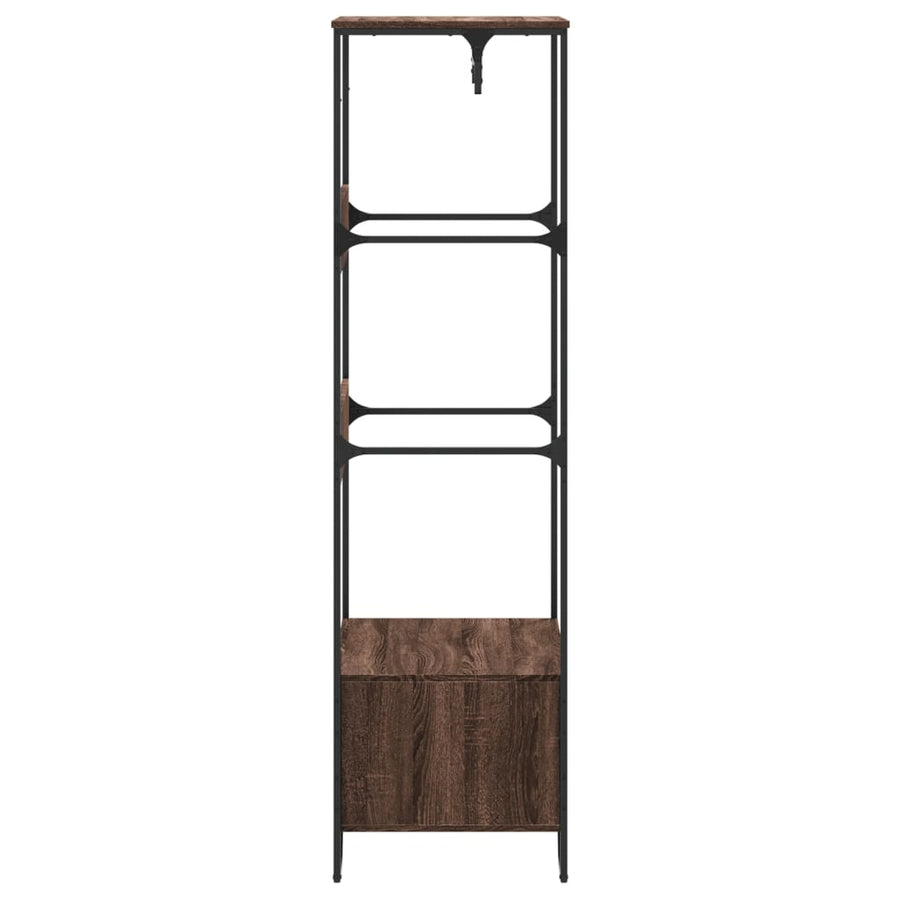Kledingkast 90x50x180 cm bewerkt hout bruin eikenkleurig