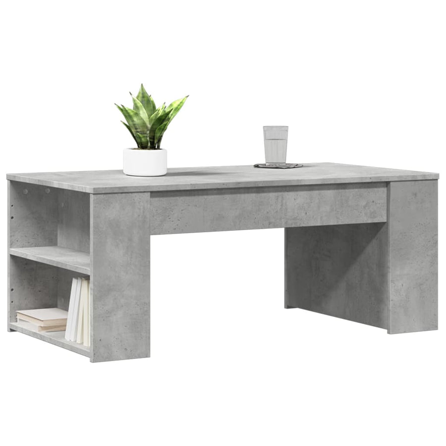 Salontafel 102x55x42 cm bewerkt hout betongrijs