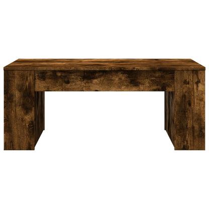 Salontafel 102x55x42 cm bewerkt hout gerookt eikenkleurig