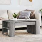 Salontafel 102x55x42 cm bewerkt hout grijs sonoma eiken