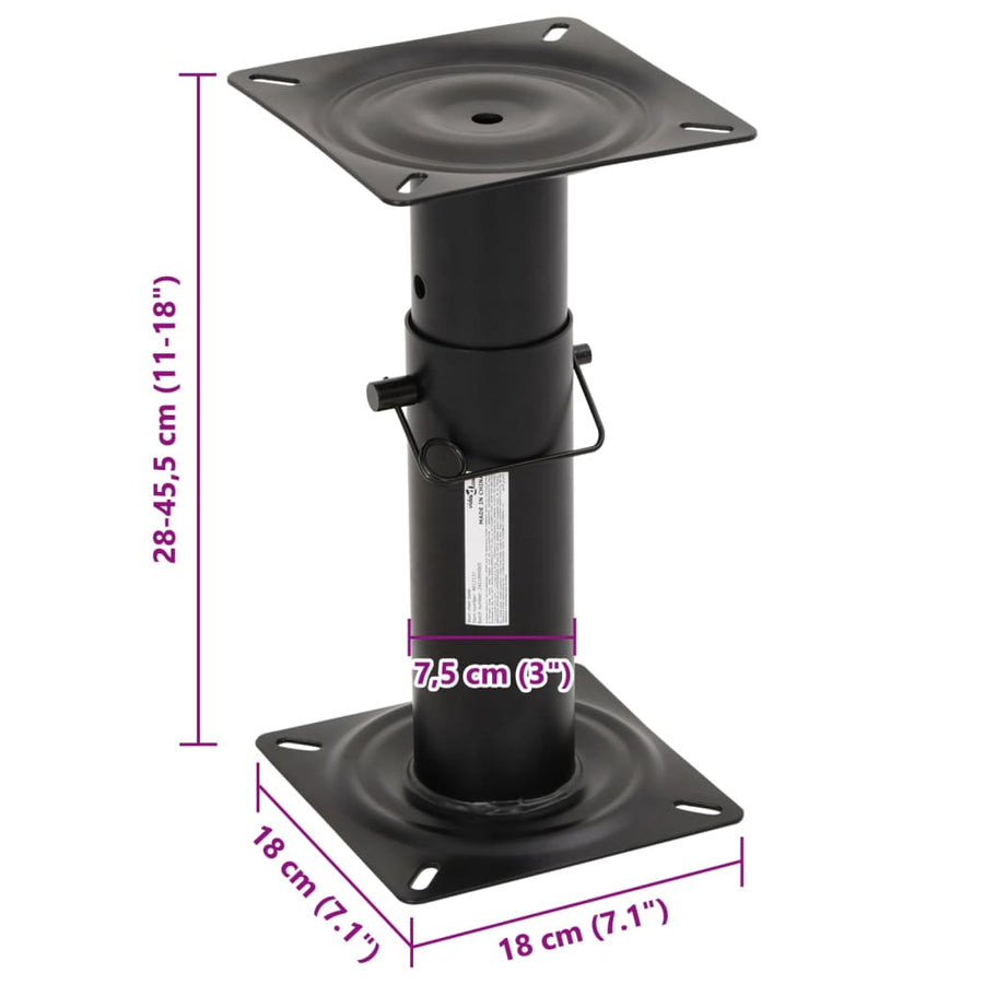 Bootstoelpoot Verstelbaar 28-45,5 Cm Staal 28-45.5 cm