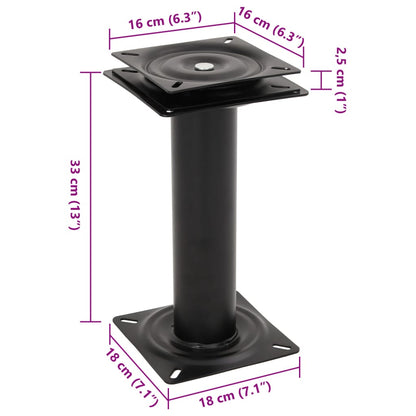 Bootstoelpoot Met 360° Draaiplateau Staal