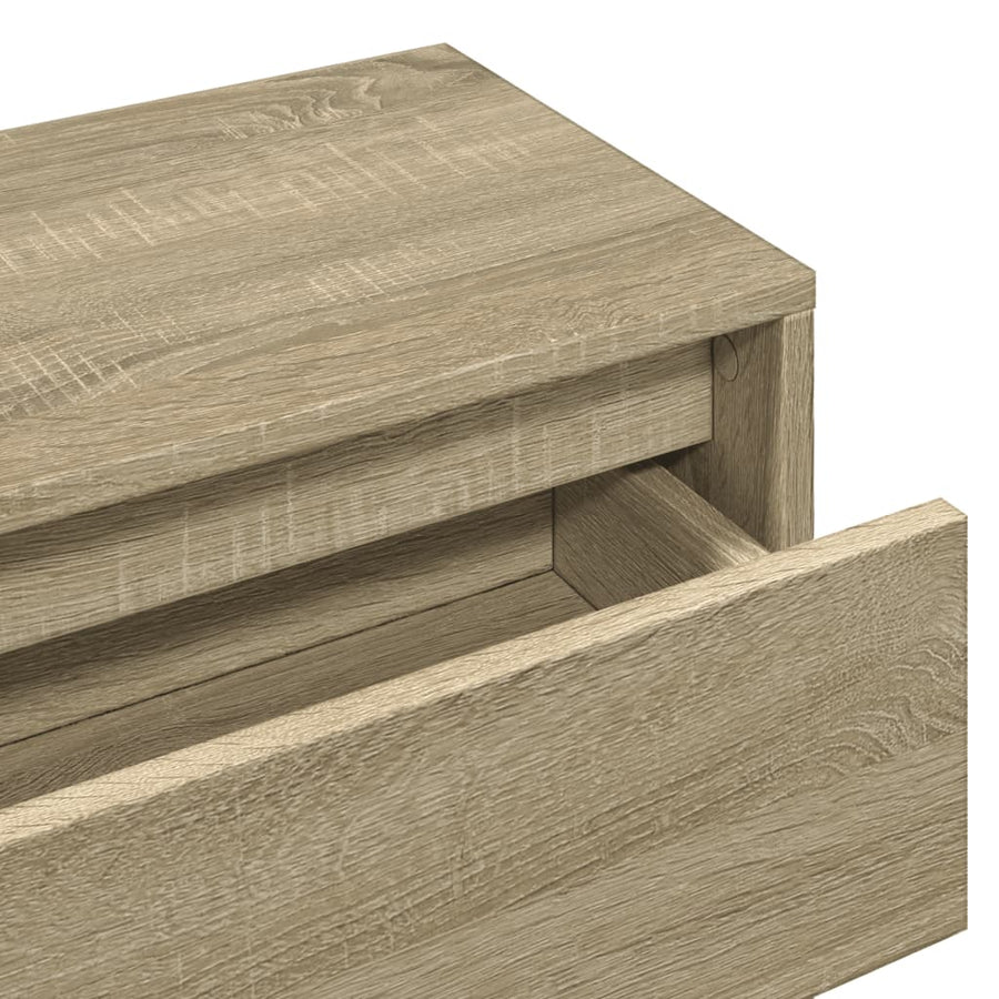 4-delige Halmeubelset bewerkt hout sonoma eikenkleurig