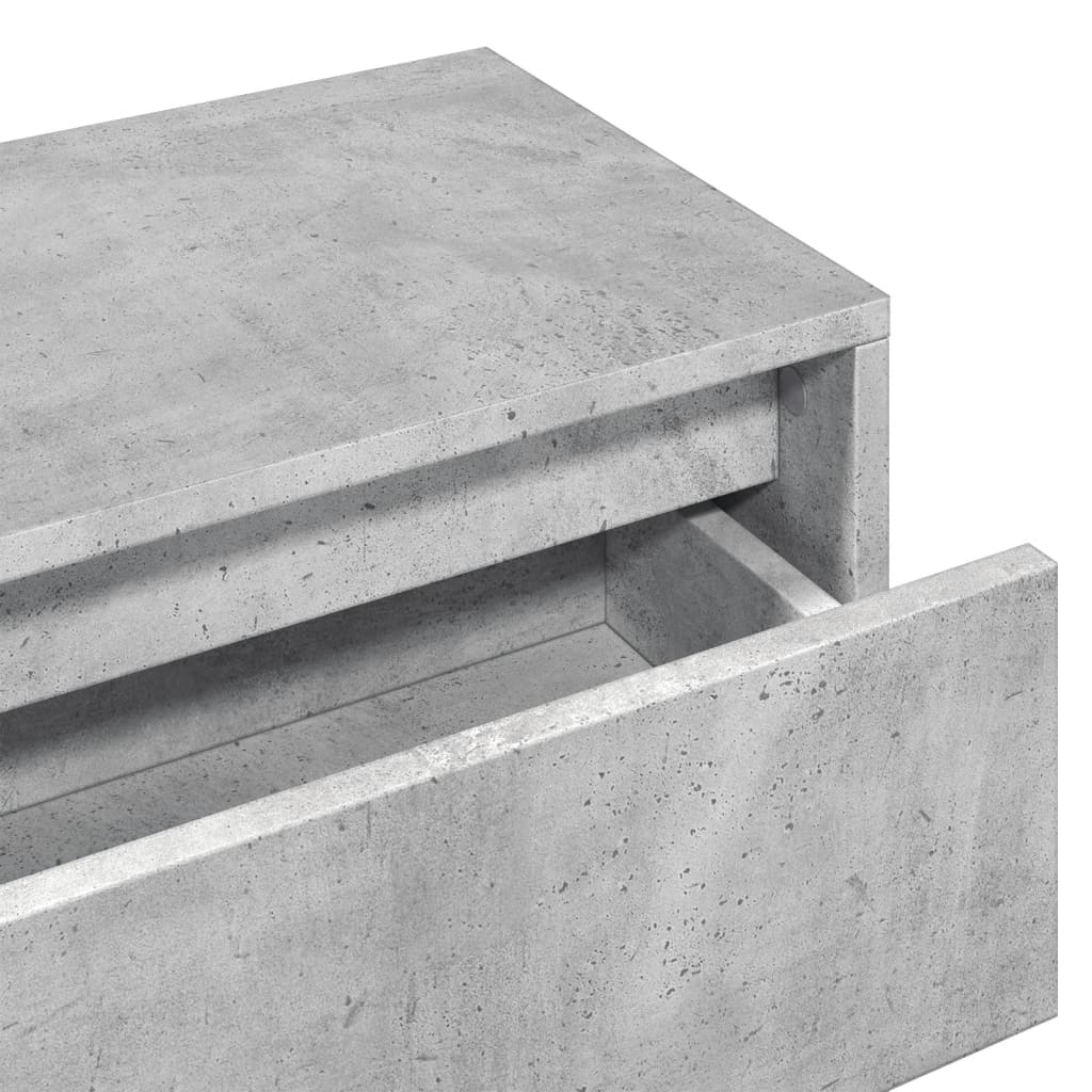 4-delige Halmeubelset bewerkt hout betongrijs