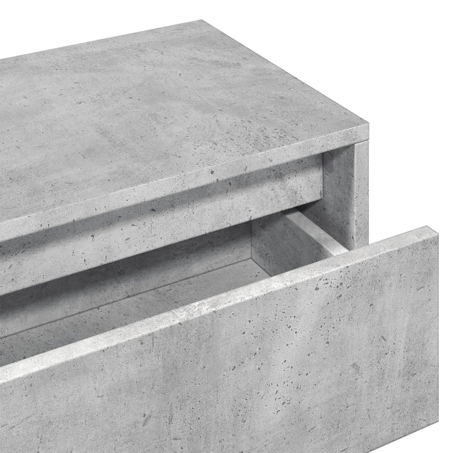 4-delige Halmeubelset bewerkt hout betongrijs