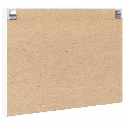 Vitrinekast 100x8,5x75 cm bewerkt hout wit