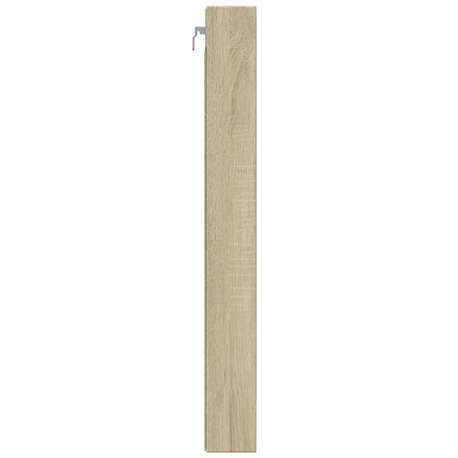 Vitrinekast 100x8,5x75 cm bewerkt hout sonoma eikenkleurig