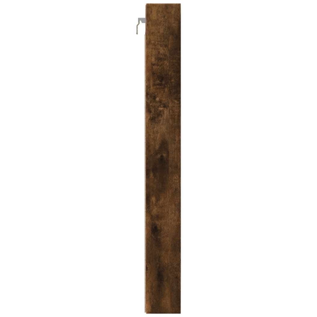 Vitrinekast 100X8,5X75 Cm Bewerkt Hout Gerookt Eikenkleurig Wit