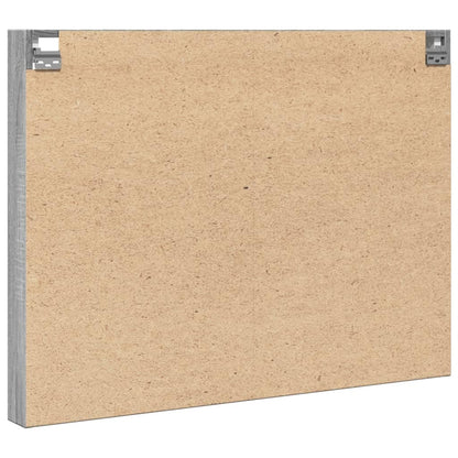 Vitrinekast 100x8,5x75 cm bewerkt hout grijs sonoma eikenkleur