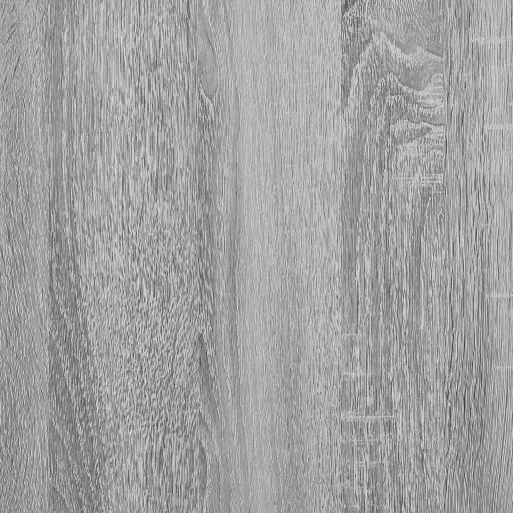 Vitrinekast 100x8,5x75 cm bewerkt hout grijs sonoma eikenkleur