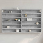 Vitrinekast 100x58 cm bewerkt hout betongrijs