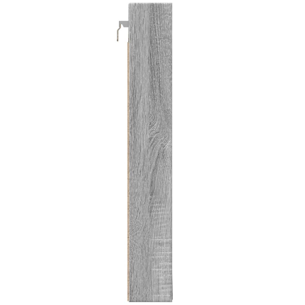 Vitrinekast 100x8,5x58 cm bewerkt hout grijs sonoma eikenkleur