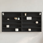 Display cabinet 100x8.5x50 cm carved wood black