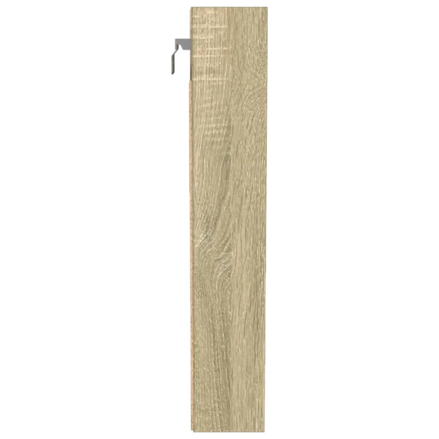 Vitrinekast 100x8,5x50 cm bewerkt hout sonoma eikenkleurig