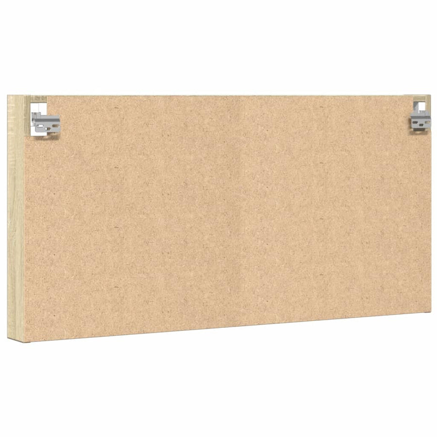 Vitrinekast 100x8,5x50 cm bewerkt hout sonoma eikenkleurig