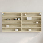 Vitrinekast 100x8,5x50 cm bewerkt hout sonoma eiken