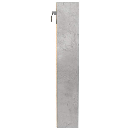 Vitrinekast 100x8,5x50 cm bewerkt hout betongrijs