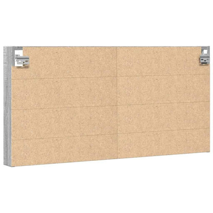 Vitrinekast 100x8,5x50 cm bewerkt hout grijs sonoma eikenkleur