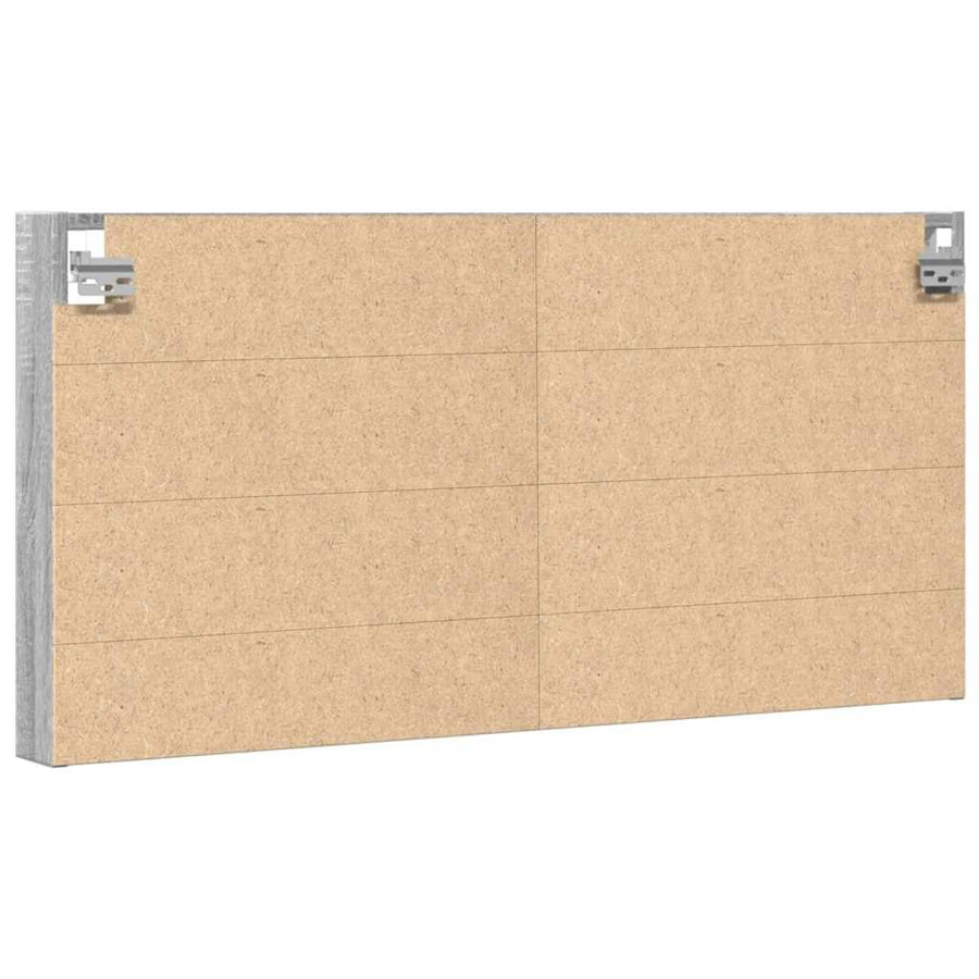 Vitrinekast 100x8,5x50 cm bewerkt hout grijs sonoma eikenkleur